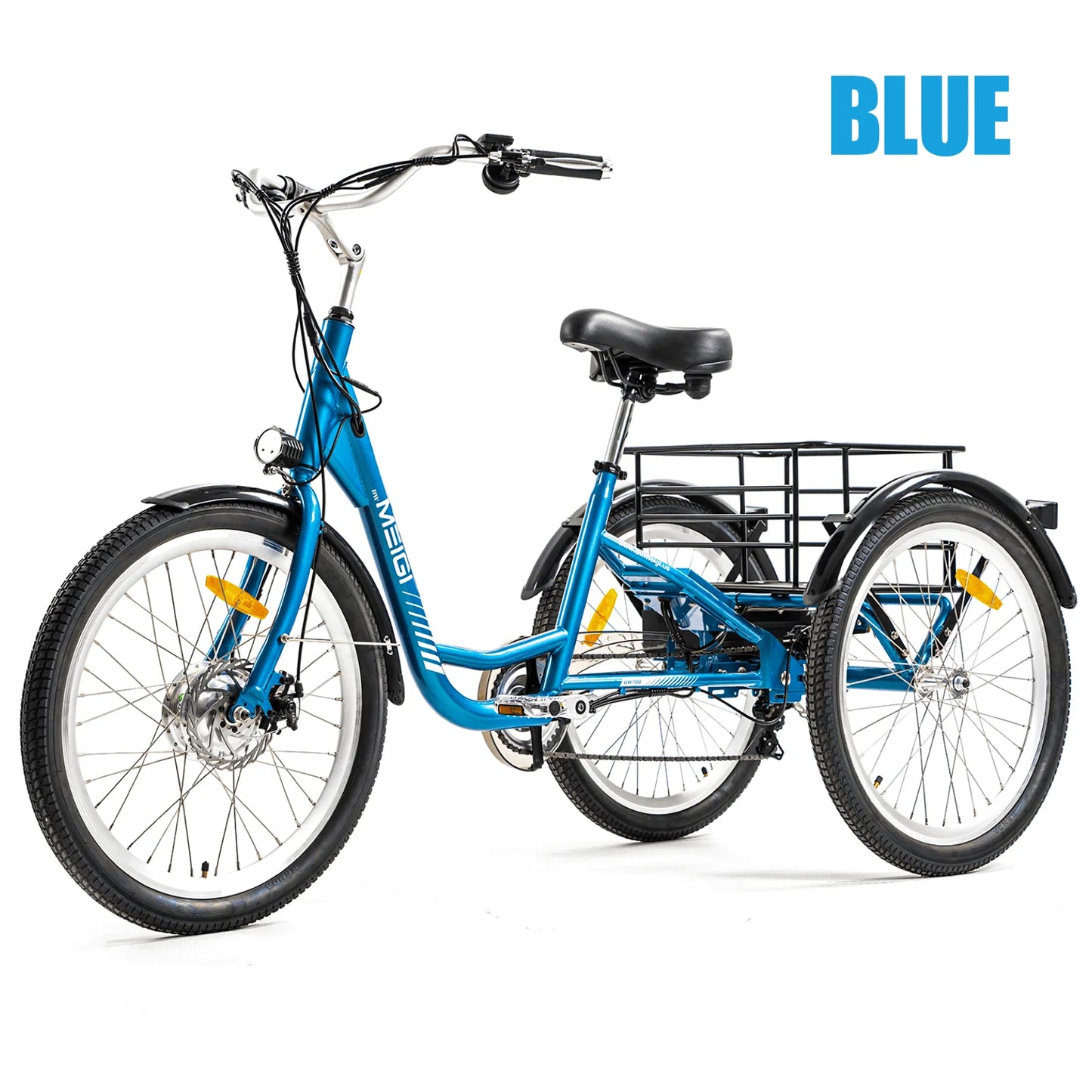 3 Wheel Electric Cargo Tricycle for Adult Powerful Strong 750W Peak Motor 36V 24 Inch Tire Electric City Bike For Man Women