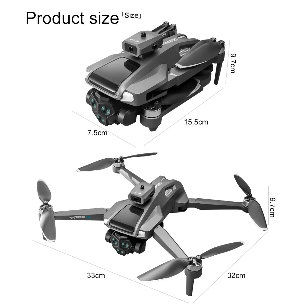 New M66 Triple Battery Brushless Drone with Screen Remote – Gesture Control, Zoom Photography, Smart Obstacle Avoidance