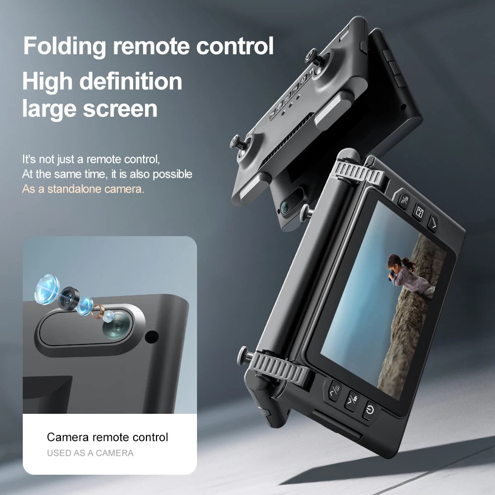 New M66 Triple Battery Brushless Drone with Screen Remote – Gesture Control, Zoom Photography, Smart Obstacle Avoidance