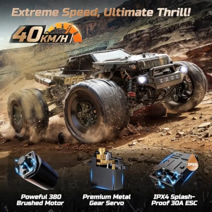 9309E All Terrain Fast RC Cars for Adults 40KPH 4WD Electric Off-Road Remote Control Monster Truck 2.4Ghz High Speed Car